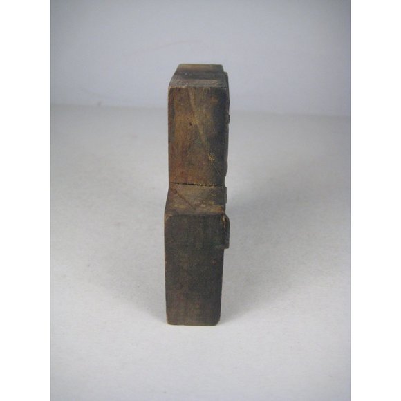 Vintage Metal Wood Letterpress Print Block Stamp Person Magnifying Glass Detecti - Picture 8 of 11